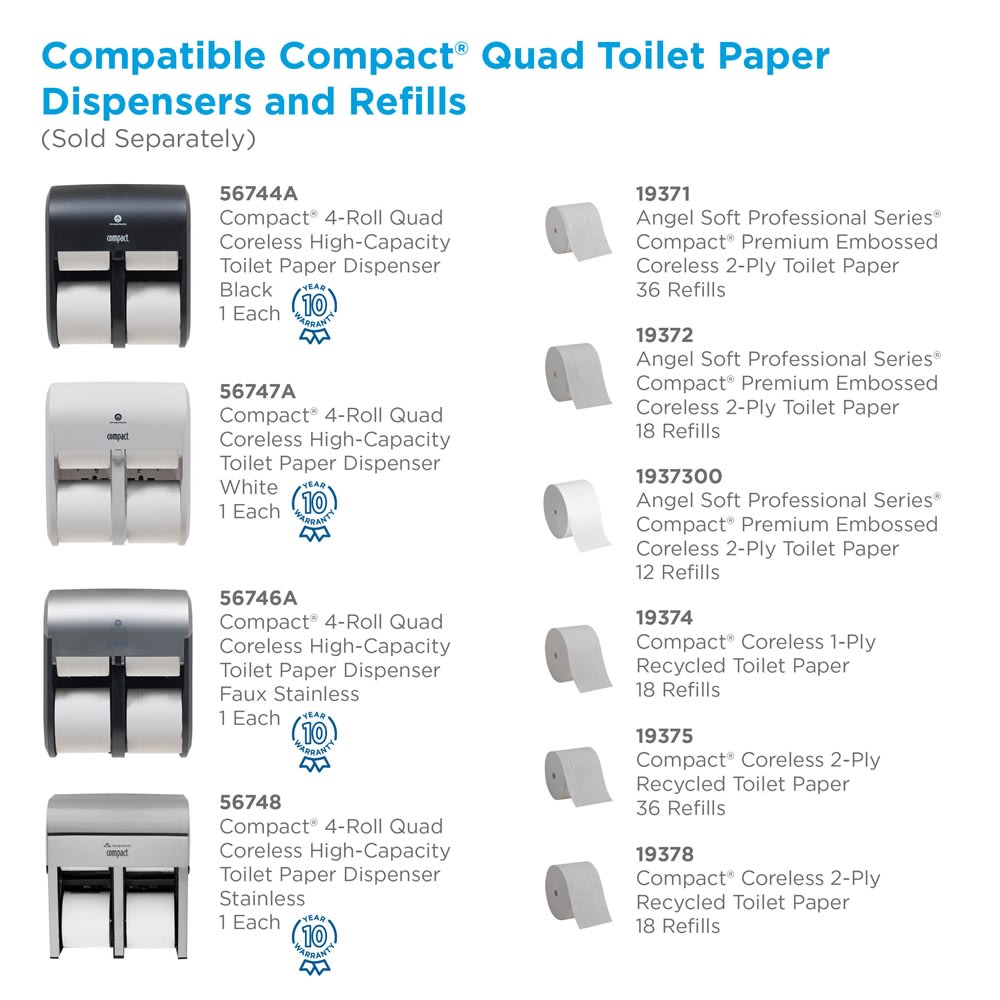 GuestSupply US | Compact Quad® 4-Roll Coreless High-Capacity